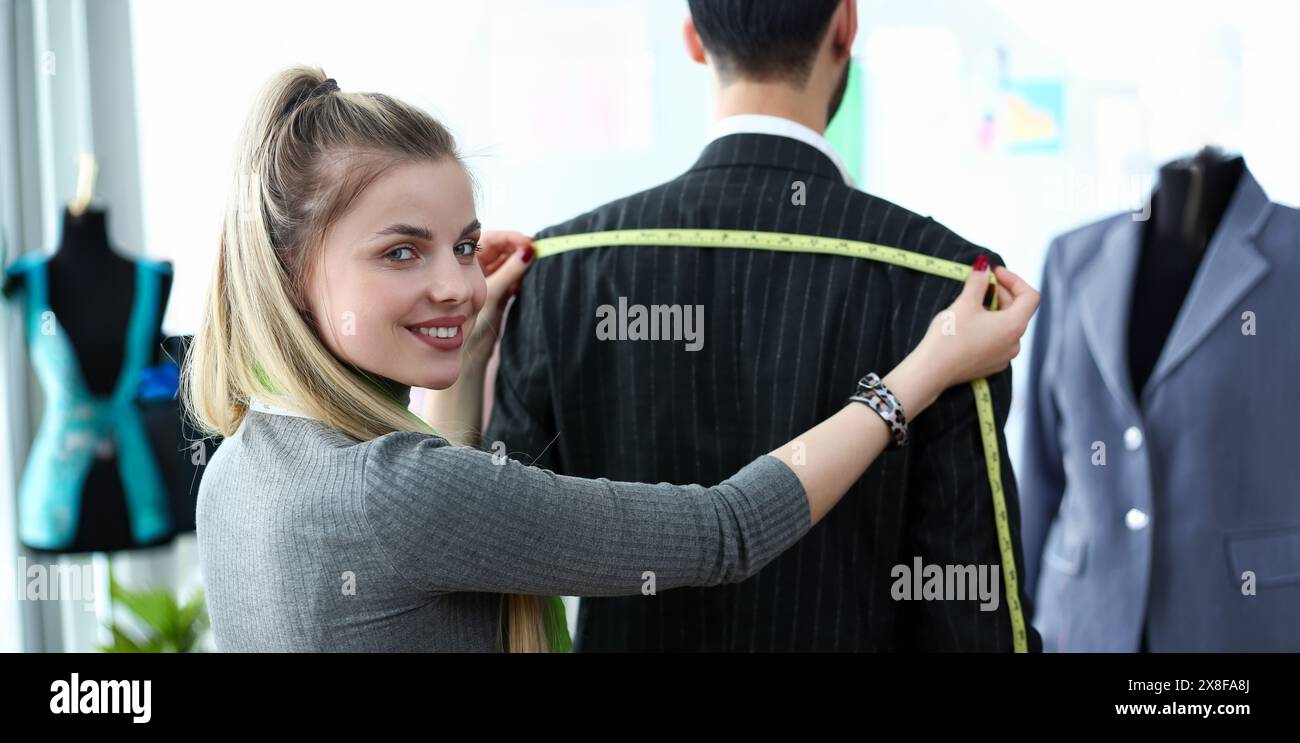 Classy Clothes Design Tailor Craftsmanship Concept Stock Photo
