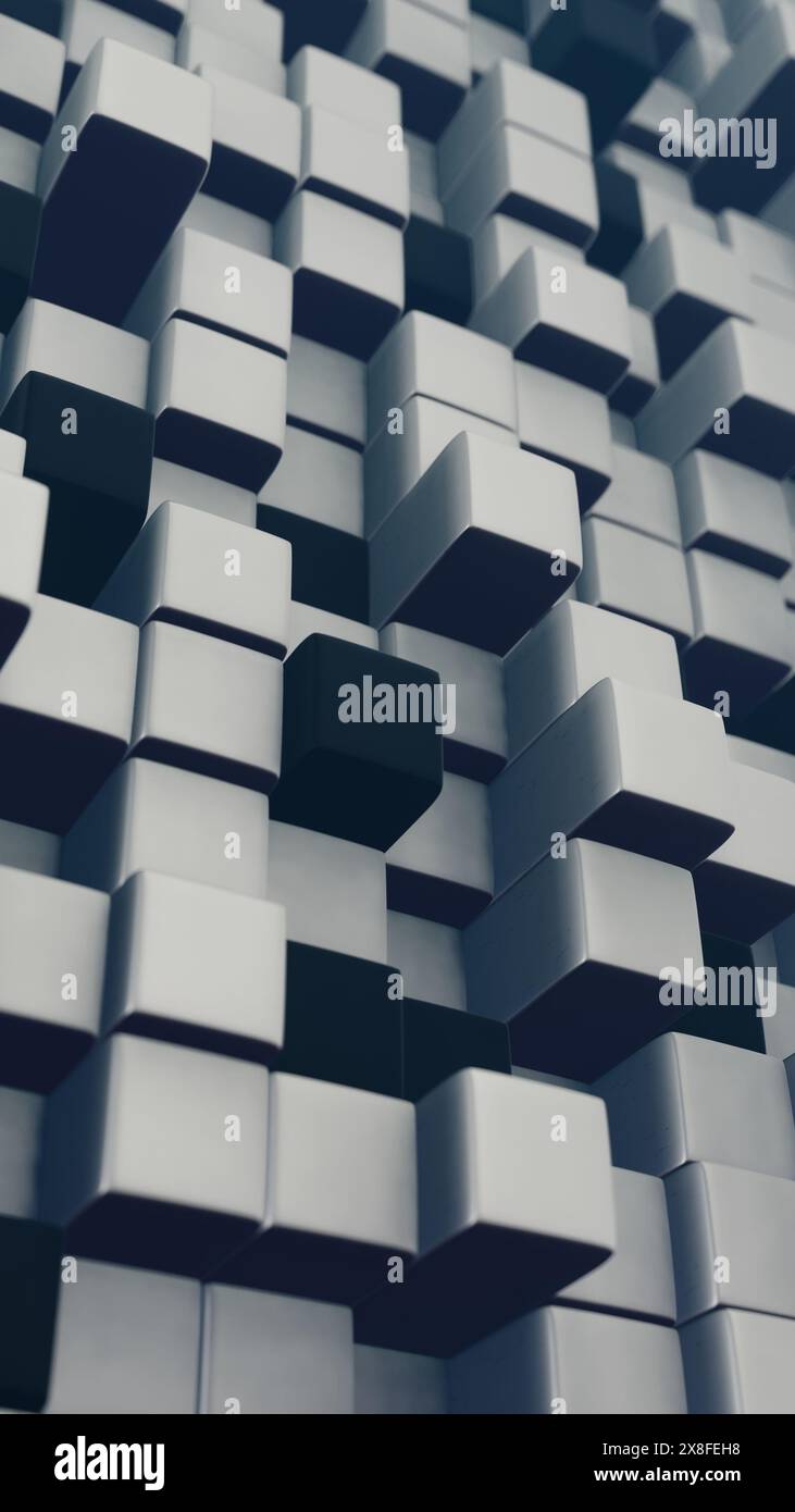 An array of shapes that create a sense of dynamic tension. Stock Photo