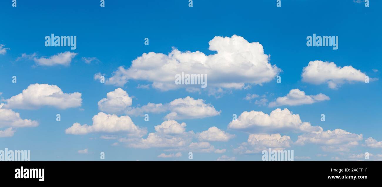 Blue sky with white clouds on a sunny day hi-res stock photography and ...