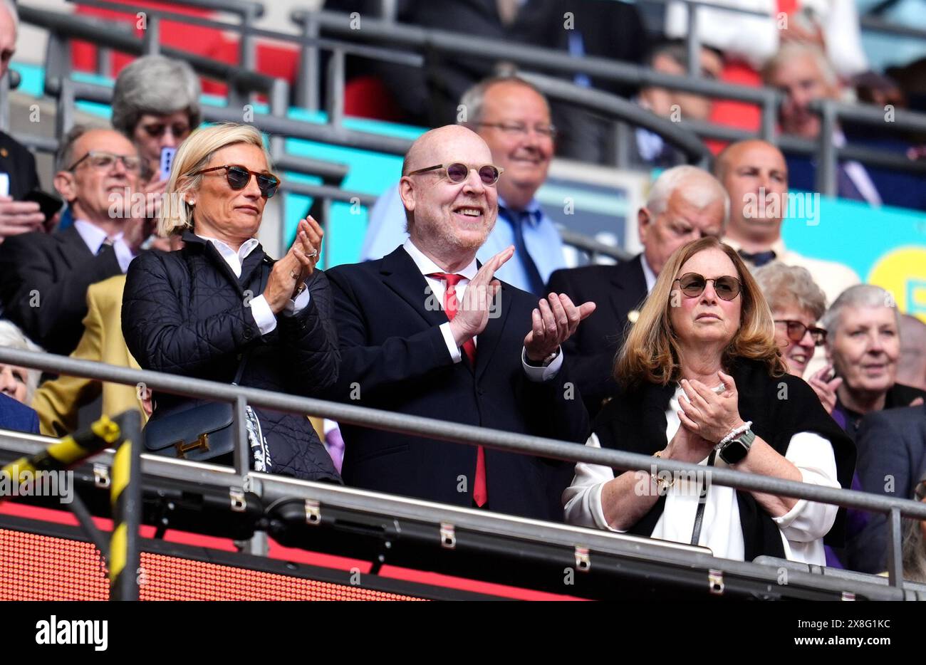 Manchester United owner Avram Glazer can be seen during the Emirates FA Cup final at Wembley Stadium, London. Picture date: Saturday May 25, 2024. Stock Photo