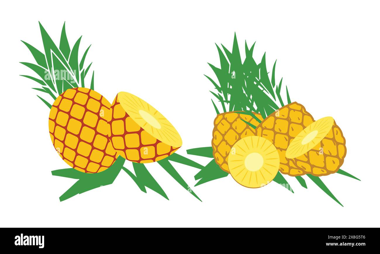 Pineapple vector hi-res stock photography and images - Alamy