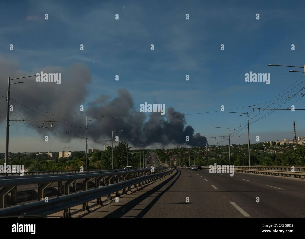 Kharkiv, Ukraine. May 25, 2024: Russia continues its assault- hitting an epicenter in the city of Kharkiv, Ukraine on Saturday, May 25, 2024. The number of casualties is still unknown. (Credit Image: © Svet Jacqueline/ZUMA Press Wire) EDITORIAL USAGE ONLY! Not for Commercial USAGE! Credit: ZUMA Press, Inc./Alamy Live News Stock Photo
