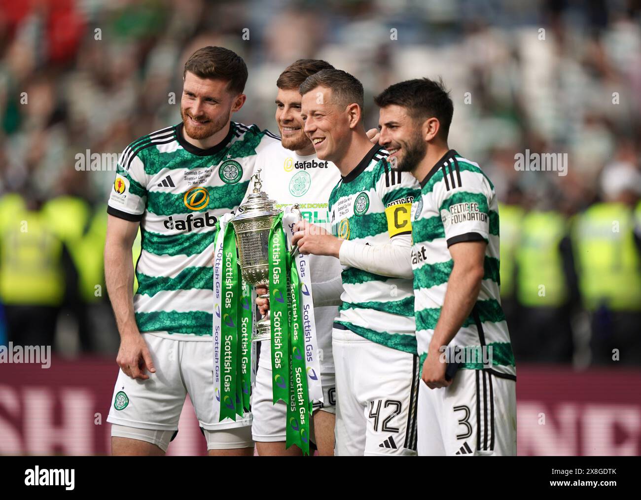 Callum Forrest Celtic's Anthony Ralston, James Forrest, Callum McGregor and Greg ...