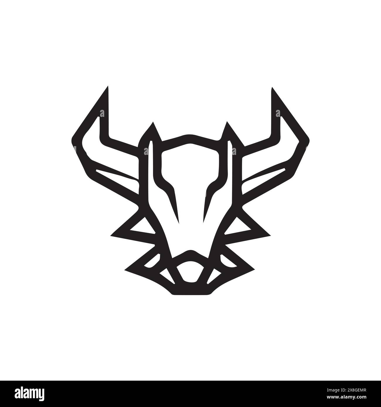 Black bull white background Stock Vector Images Alamy