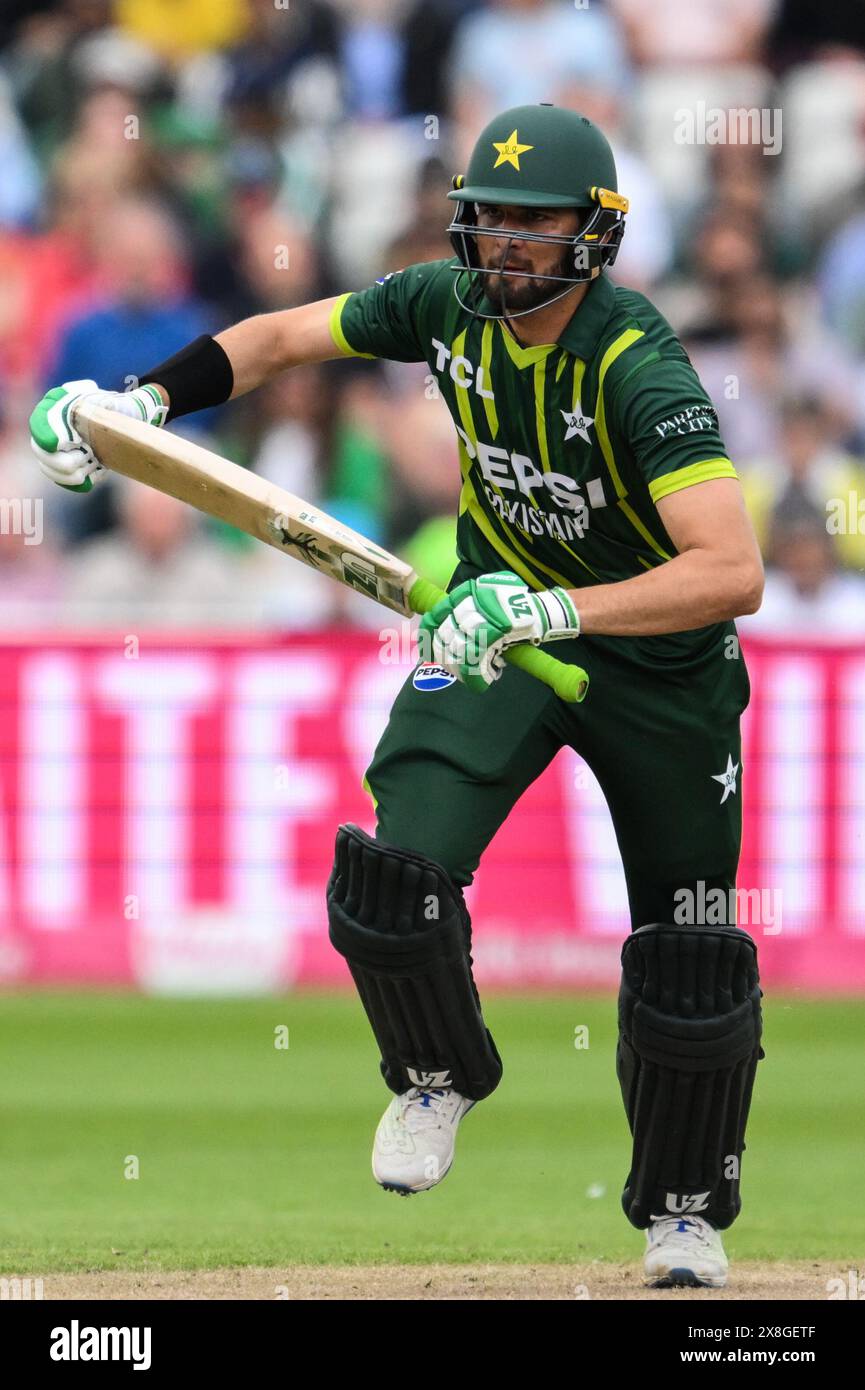 Shaheen Shah Afridi of Pakistan makes one run during the Vitality T20 ...