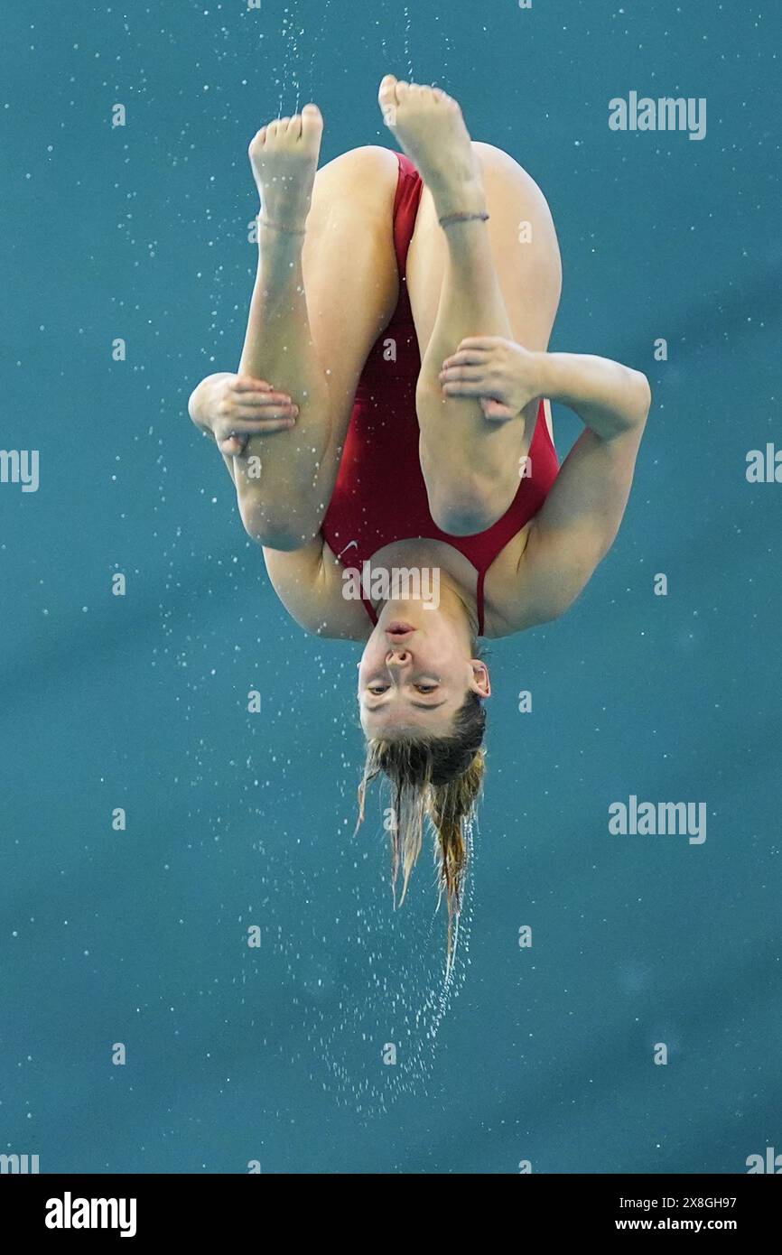 Clara Kerr in action during the Women's 3M springboard final on day ...