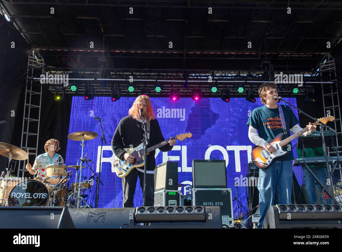 Royel Maddell and Otis Pavlovic of Royel Otis during the BottleRock