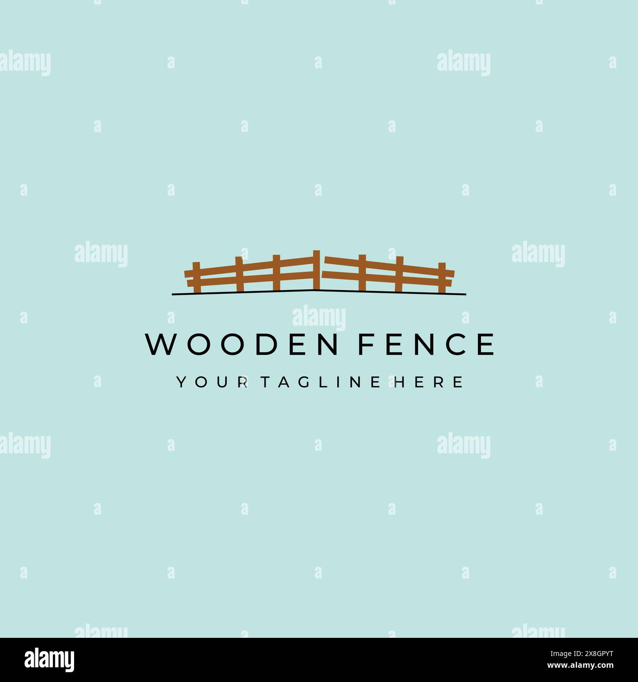 simple fence vintage logo vector icon illustration design Stock Vector ...