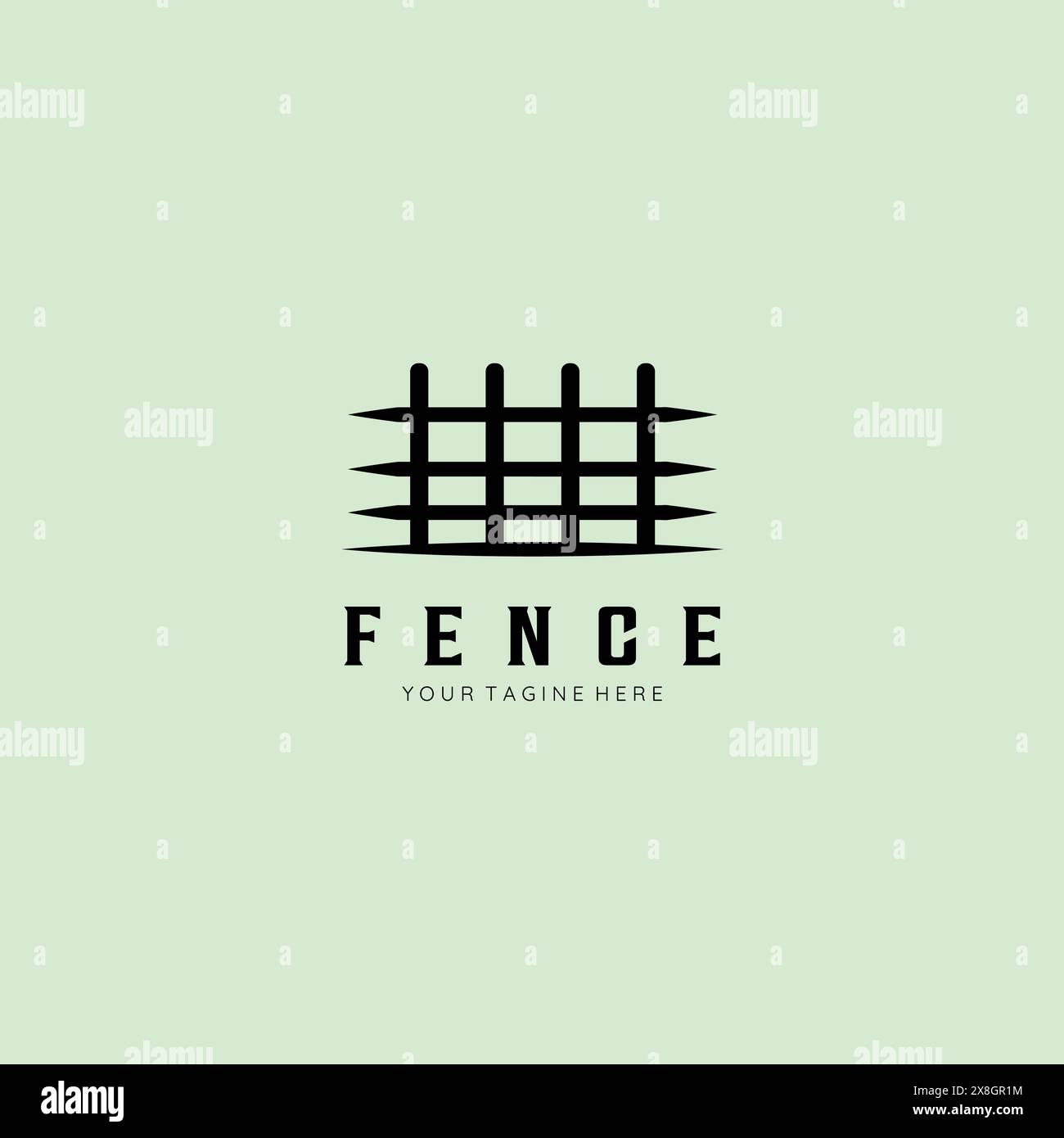 Fence logo vector illustration design Stock Vector