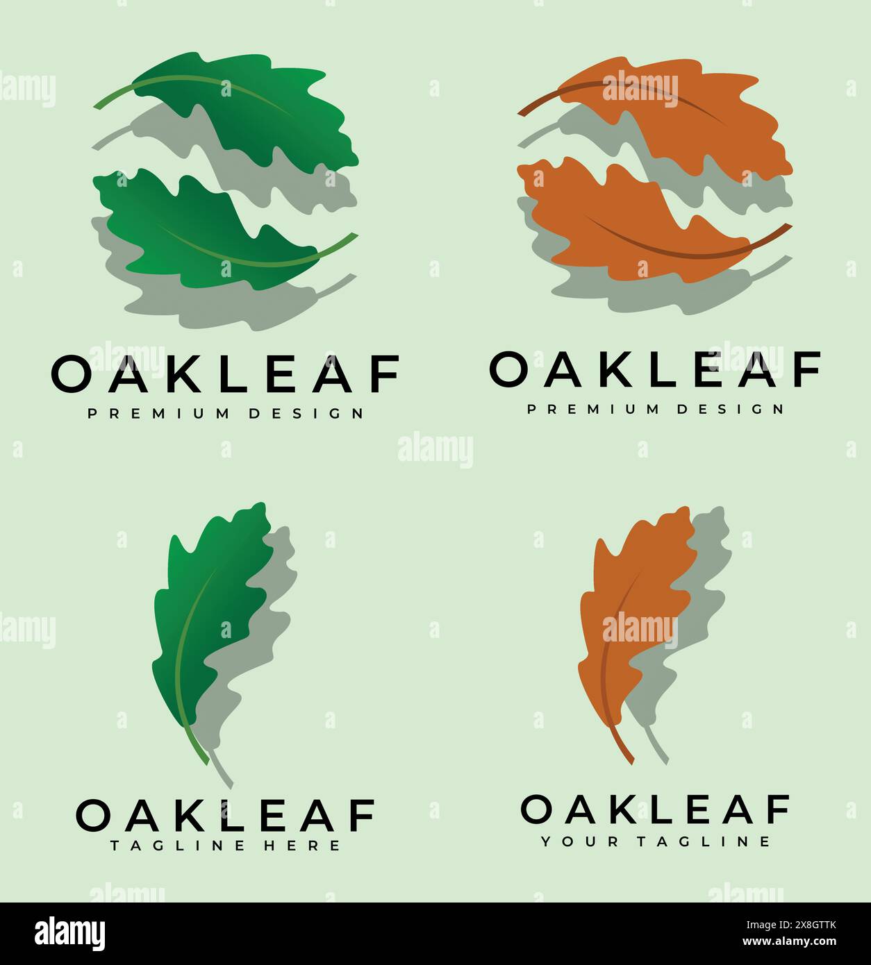 set of various leaf logo vector illustration template icon design Stock Vector