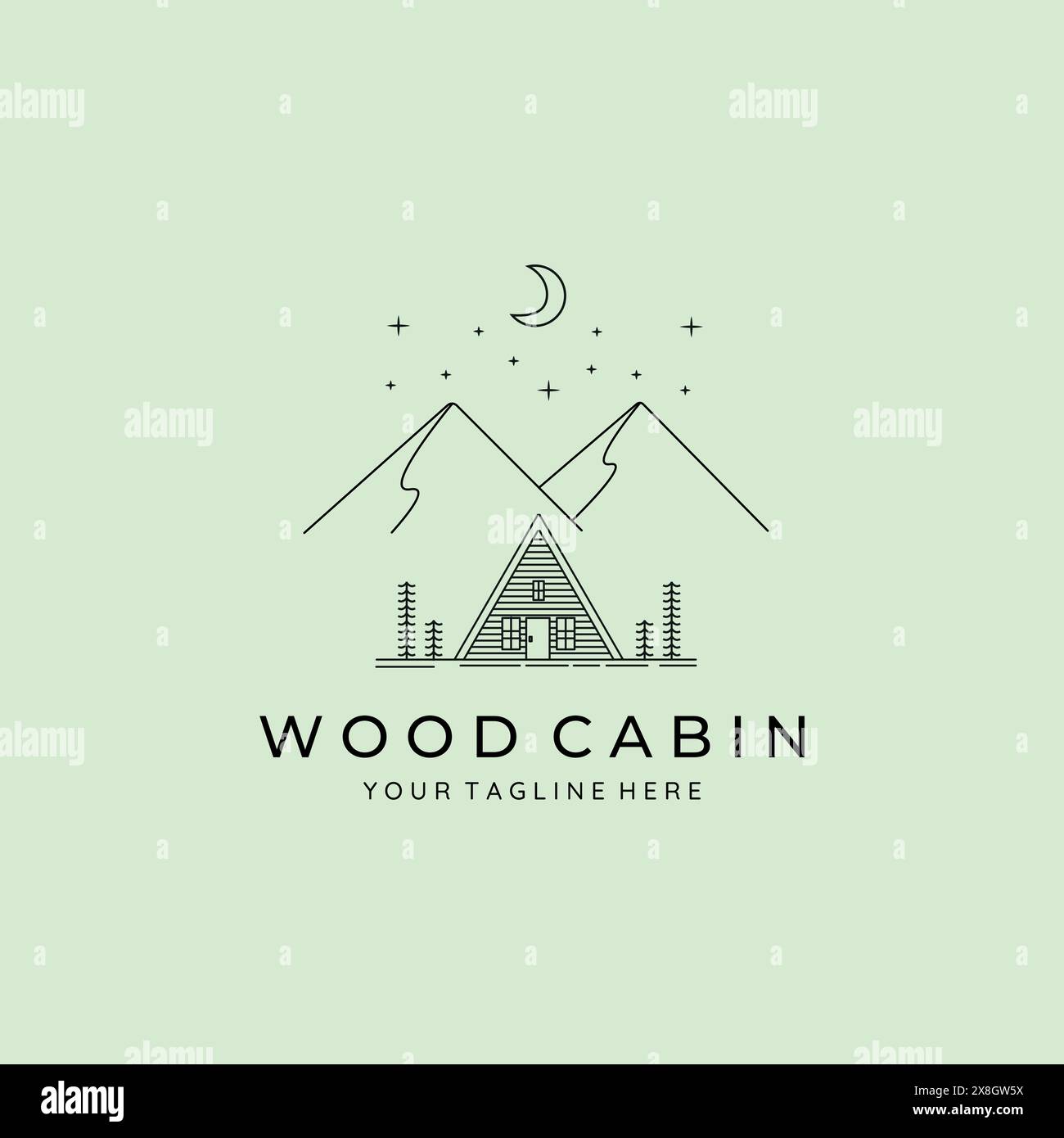 Cabin logo vector illustration design Stock Vector