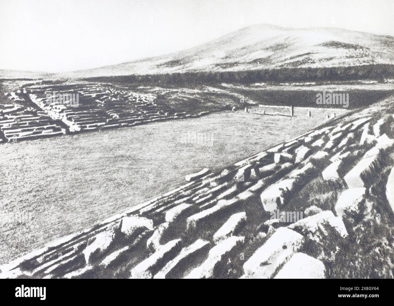 Ancient Stadium in Epidaurus, Greece. Photography from the mid-20th century. Stock Photo