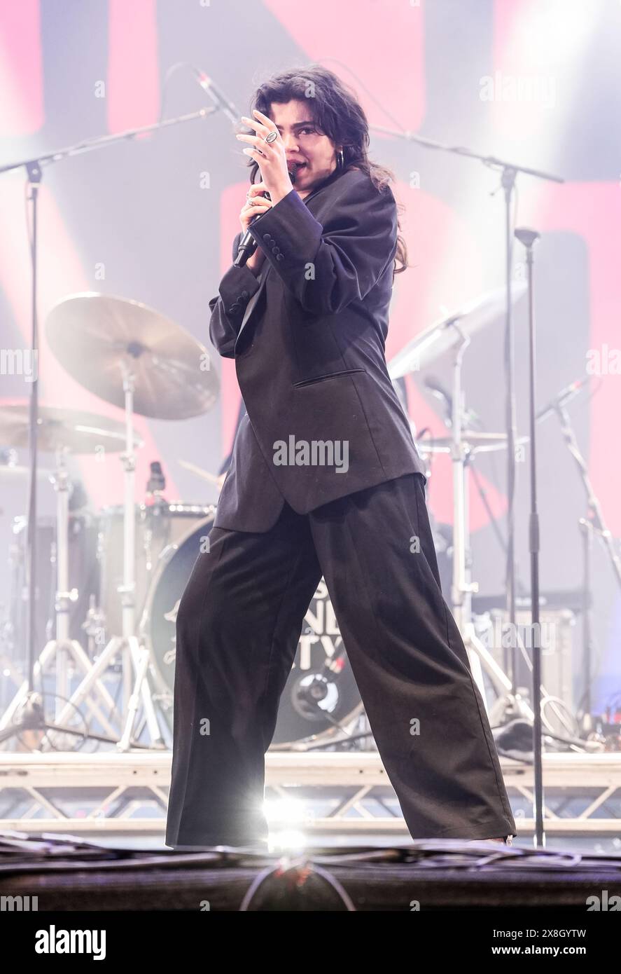 Abigail Morris of The Last Dinner Party during the BBC Radio1 Big Weekend  at Stockwood Park, Luton. Picture date: Saturday May 25, 2024 Stock Photo -  Alamy