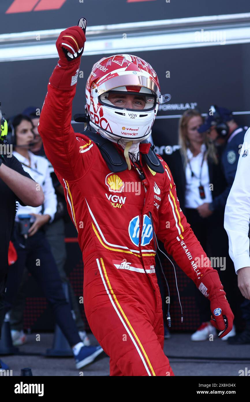 Monaco, Monaco. 25th May, 2024. Charles Leclerc of Scuderia Ferrari ...