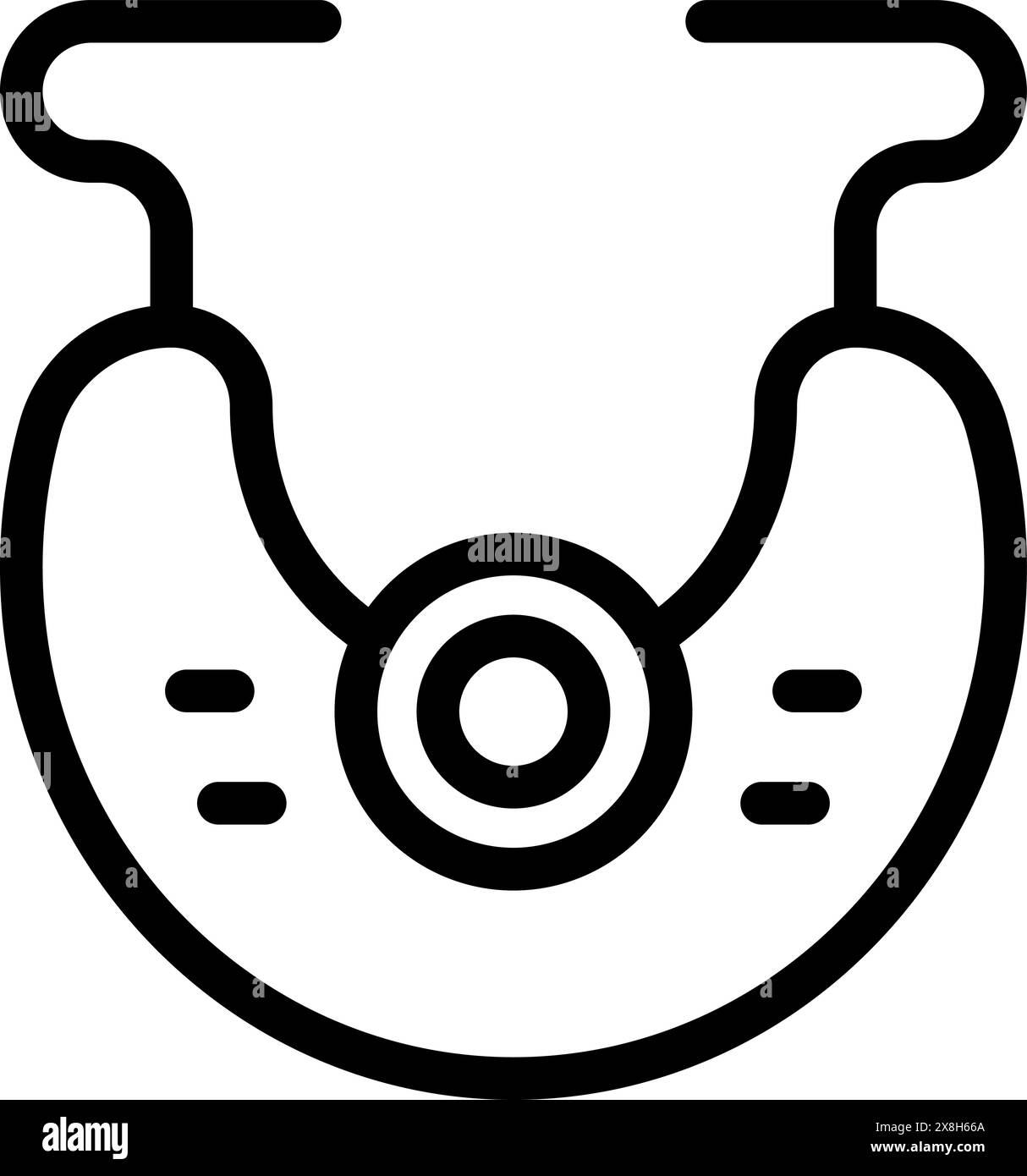 Professional black and white stethoscope icon vector illustration for ...