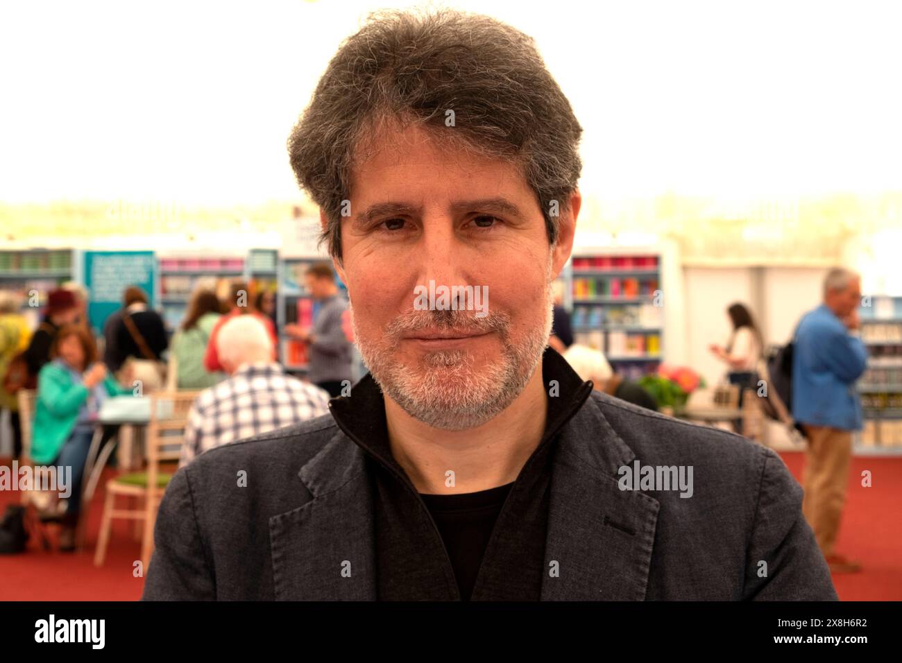 Italian author portrait Giuliano da Empoli book signing in the