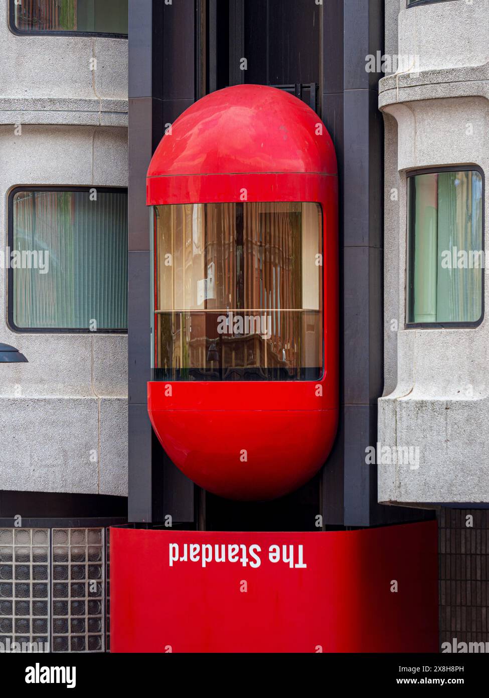 Standard Hotel London quirky Standard Hotel exterior red elevator