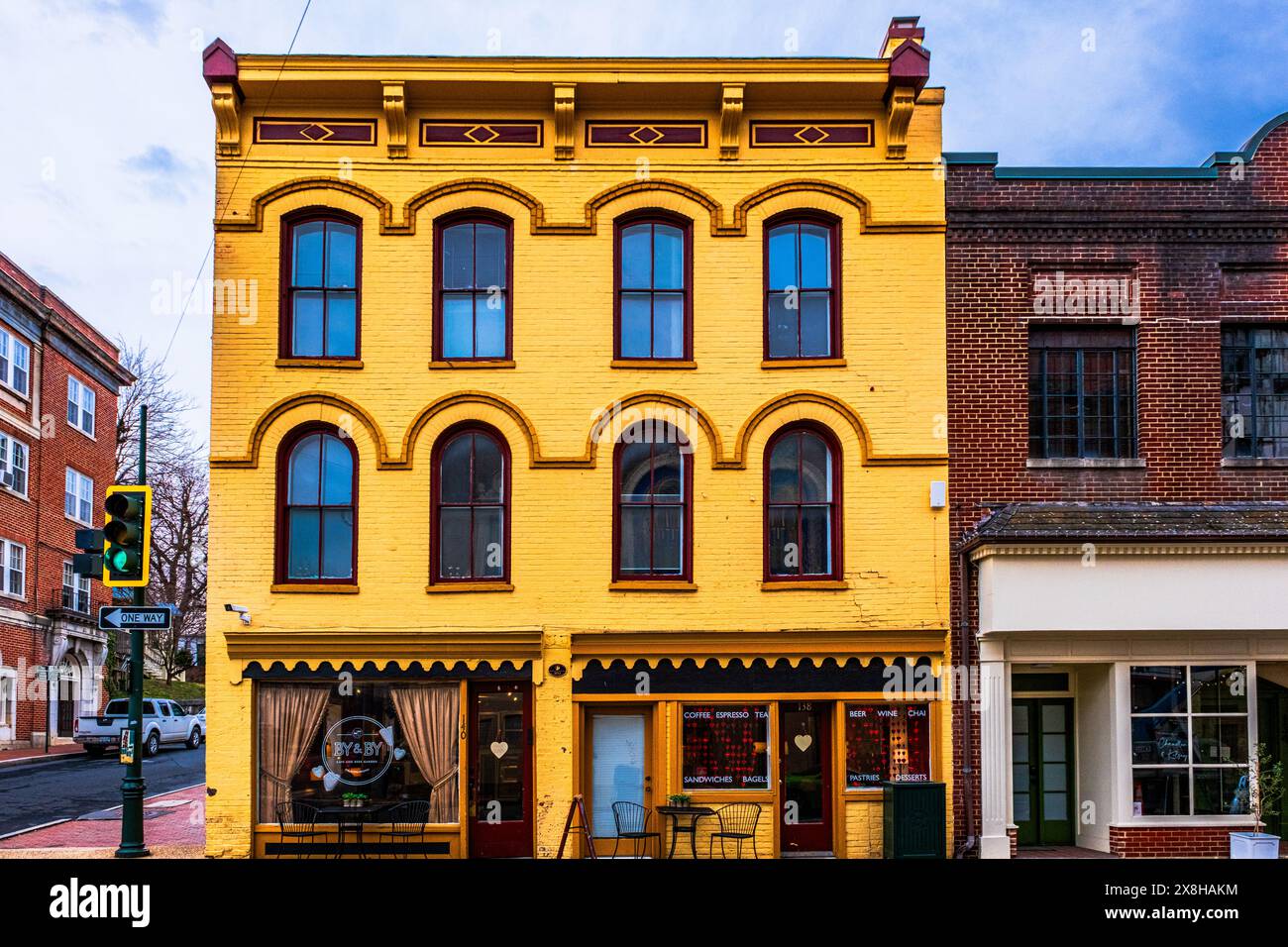 Staunton, Virginia, USA-February 23, 2024: View of period architecture ...