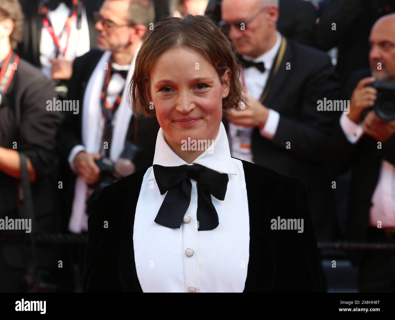 Cannes, France, 25th May, 2024. Vicky Krieps arriving on the red carpet