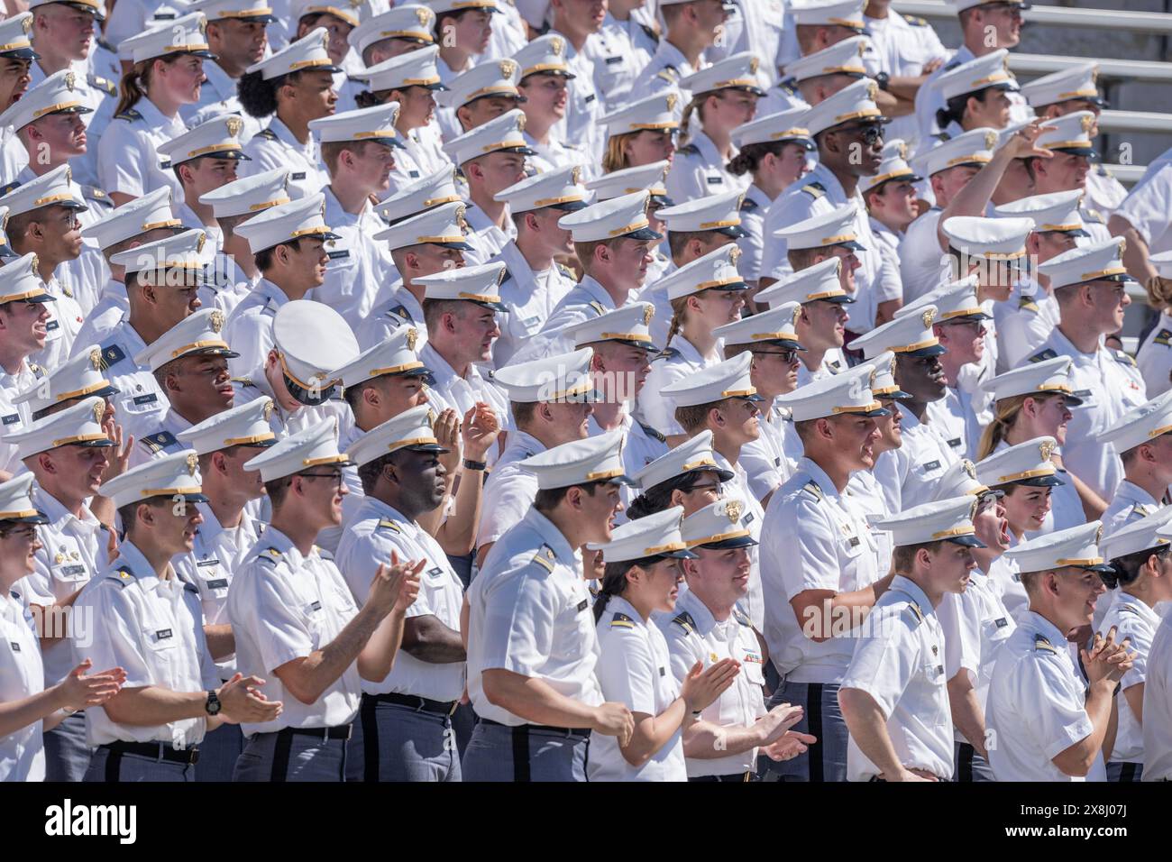 Underclassmen attend and cheer for graduates during U.S. Military ...