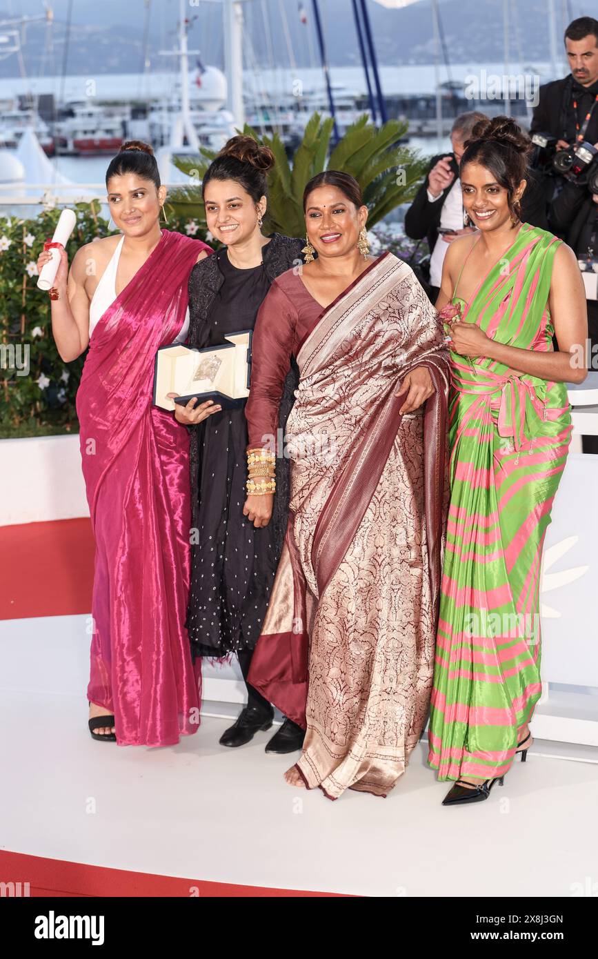 Cannes, France. 25th May, 2024. CANNES - MAY 25: Divya Prabha, Payal ...