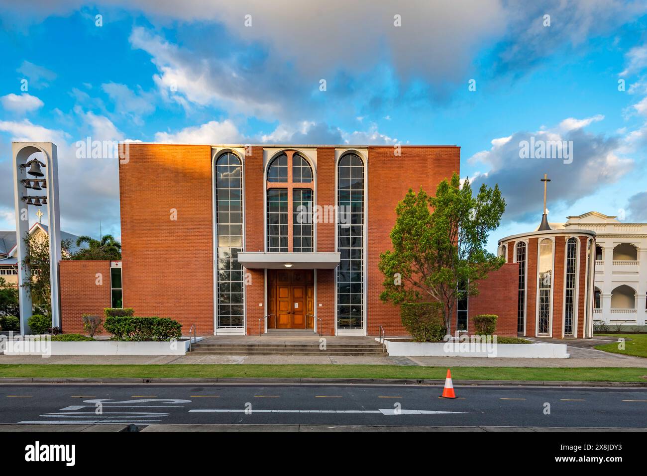 The mid century modern St Monica's War Memorial Cathedral in Cairns ...