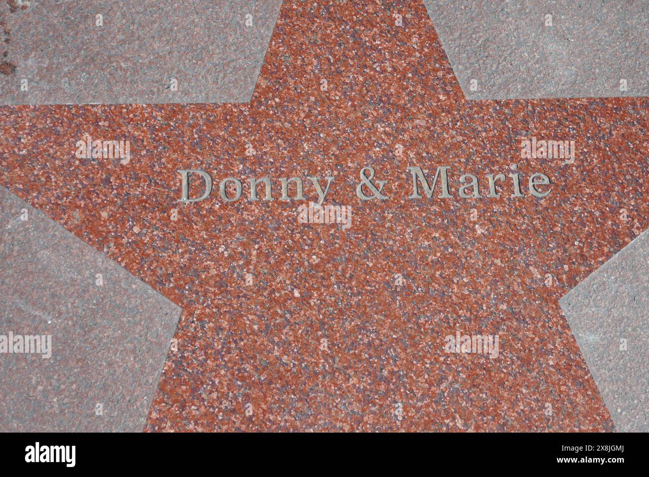 Las Vegas, Nevada, USA 15th May 2024 Singers Donny Osmond & Marie Osmond Walk of Fame Star on Las Vegas Blvd, Las Vegas Strip on May 15, 2024 in Las Vegas, Nevada, USA. Photo by Barry King/Alamy Stock Photo Stock Photo