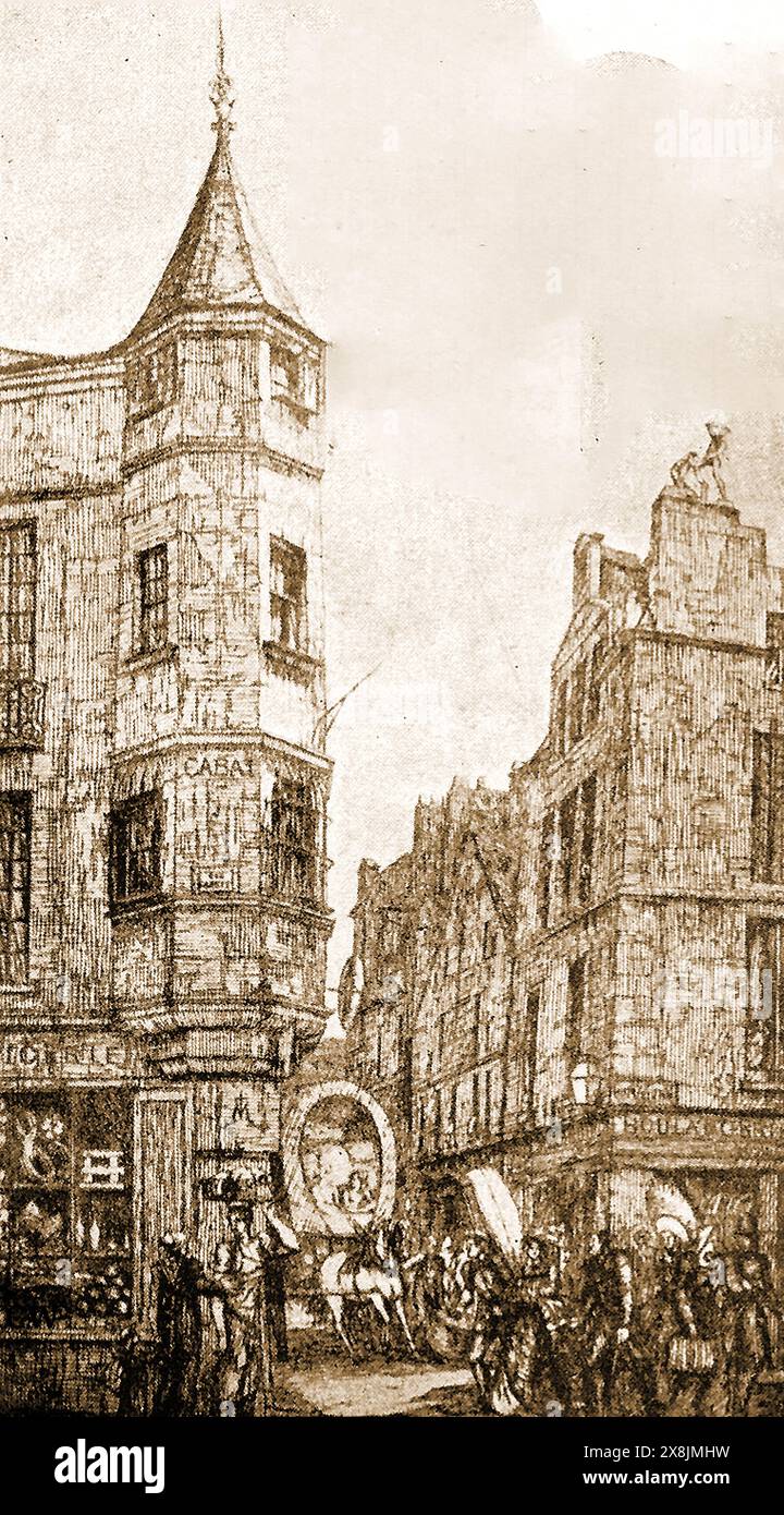 Gravure Sur Acier Ancienne 1847 - L'Église Du Saint-Sépulcre à Paris - Encadrée Passepartout - Originale