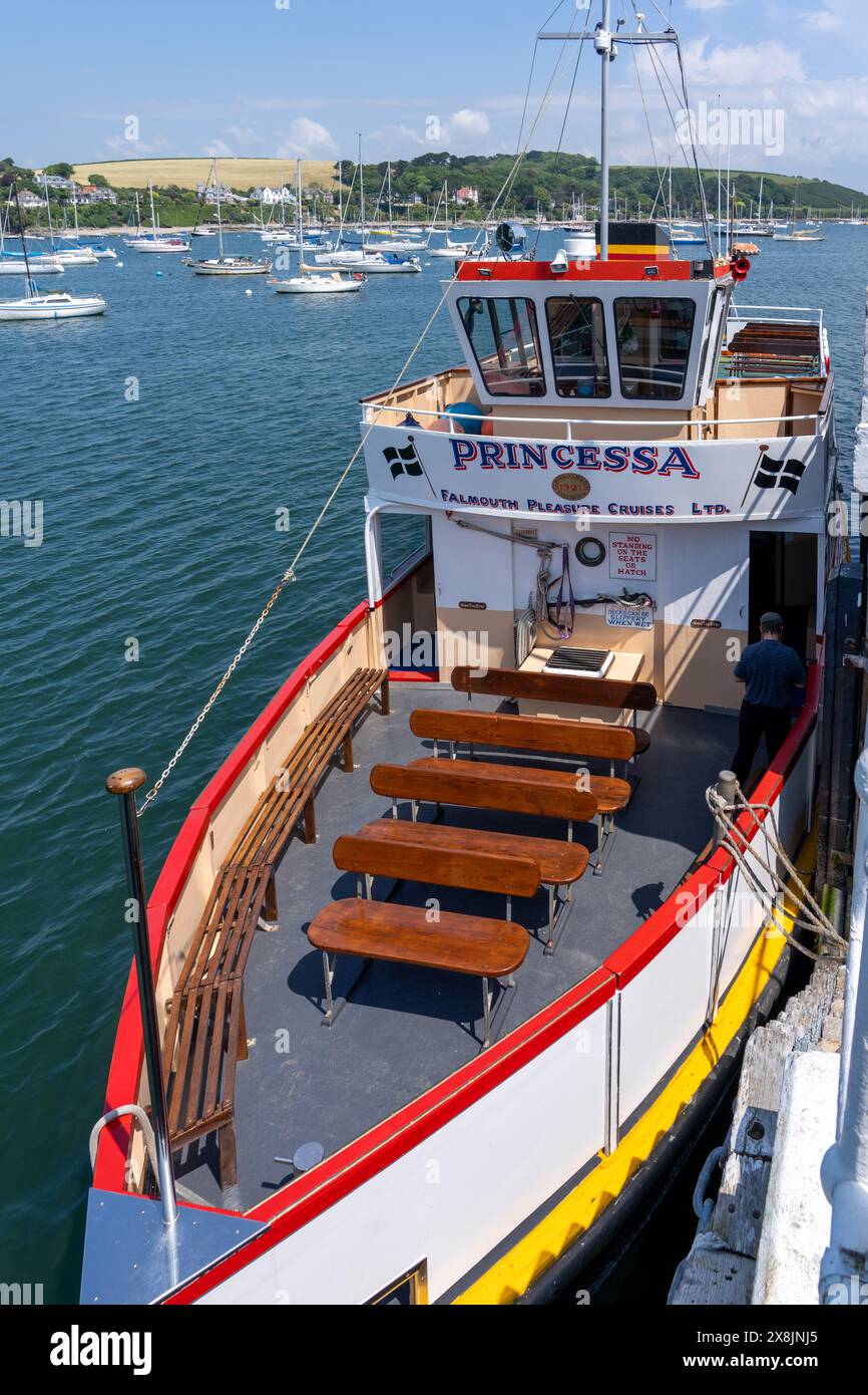 The Princessa ferry at the Prince of Wales pier, Falmouth, Cornwall Stock Photo