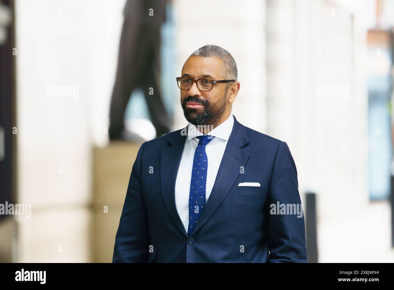 BBC Headquarters 26th May 2024 Rt Hon James Cleverly, Home Secretary ...