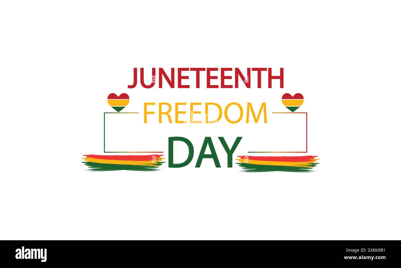 Honoring Juneteenth Freedom Day with Creative Flag Design Stock Vector