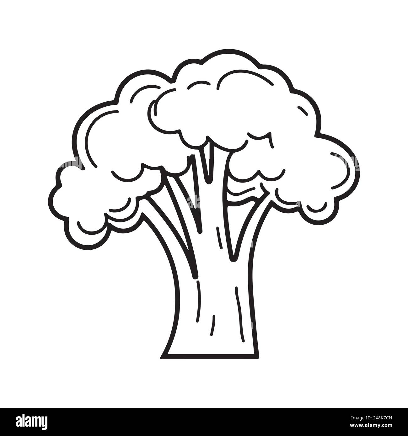 Doodle Icon of Fresh Cauliflower. Healthy Eating Design Element. Simple ...