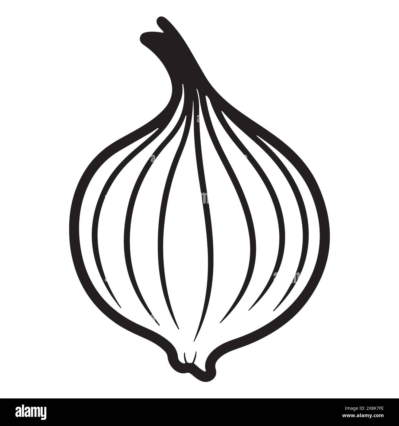 Doodle Icon of Fresh Onion. Healthy Eating Design Element. Simple ...