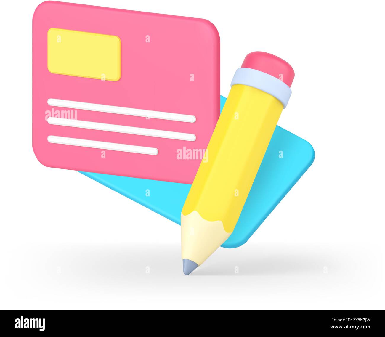 Personal data card writing resume cv profile catalog management 3d icon ...