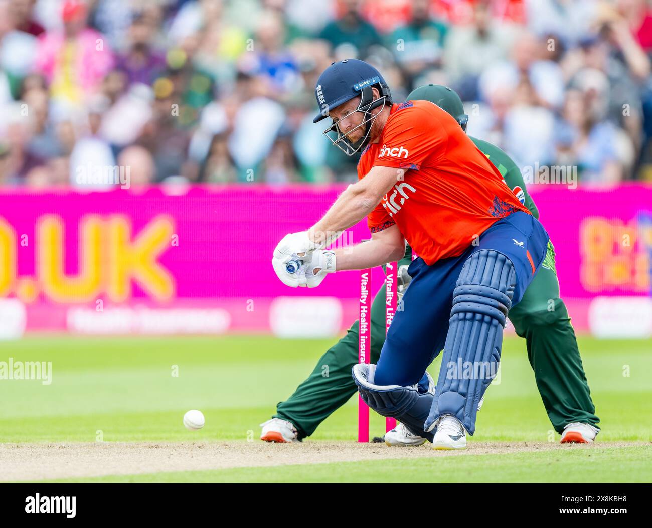 Jonny Bairstow batting for England in the Second Vitality T20 ...