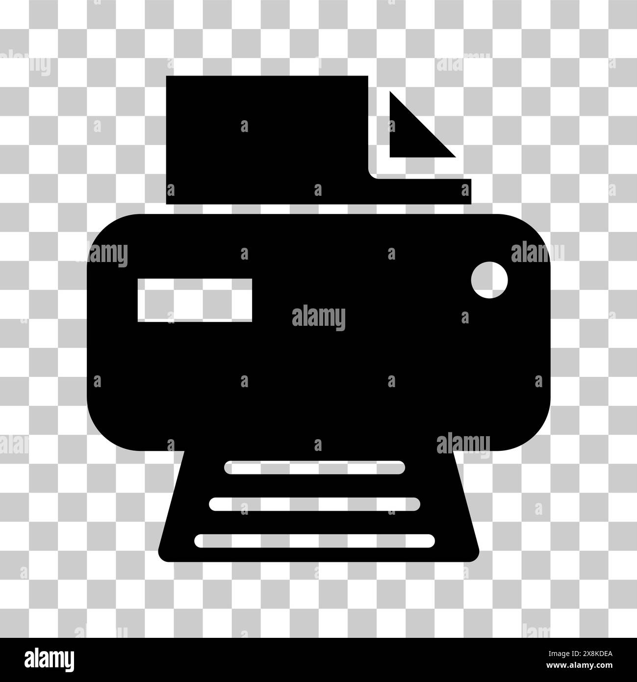 Printer document web icon, printout machine technology flat sign vector ...