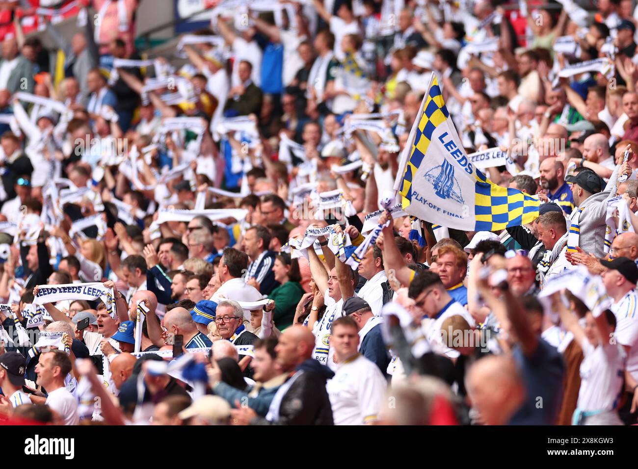 Wembley Stadium, London, UK. 26th May, 2024. EFL Championship Play Off Football Final, Leeds