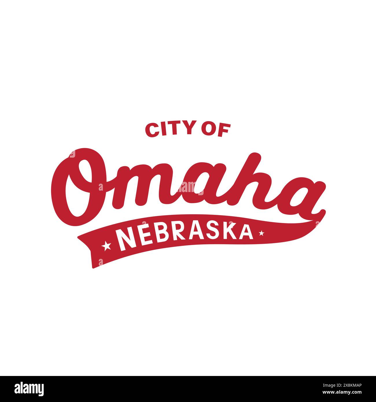 City of Omaha lettering design. Omaha, Nebraska typography design