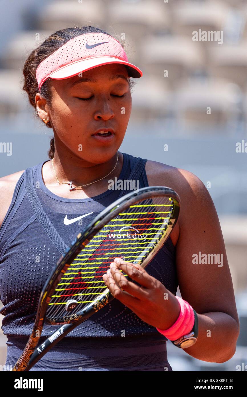 Paris, France. 26th May, 2024. Naomi Osaka of Japan during Women's ...