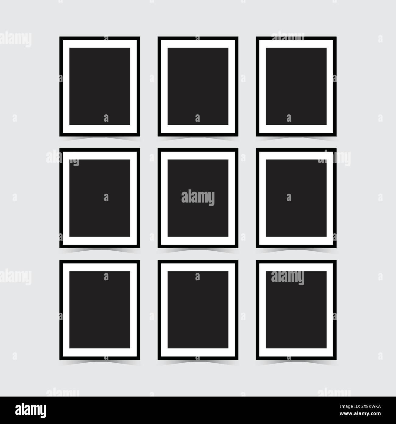 Templates photo collage image frames for photo or Picture Stock Vector ...