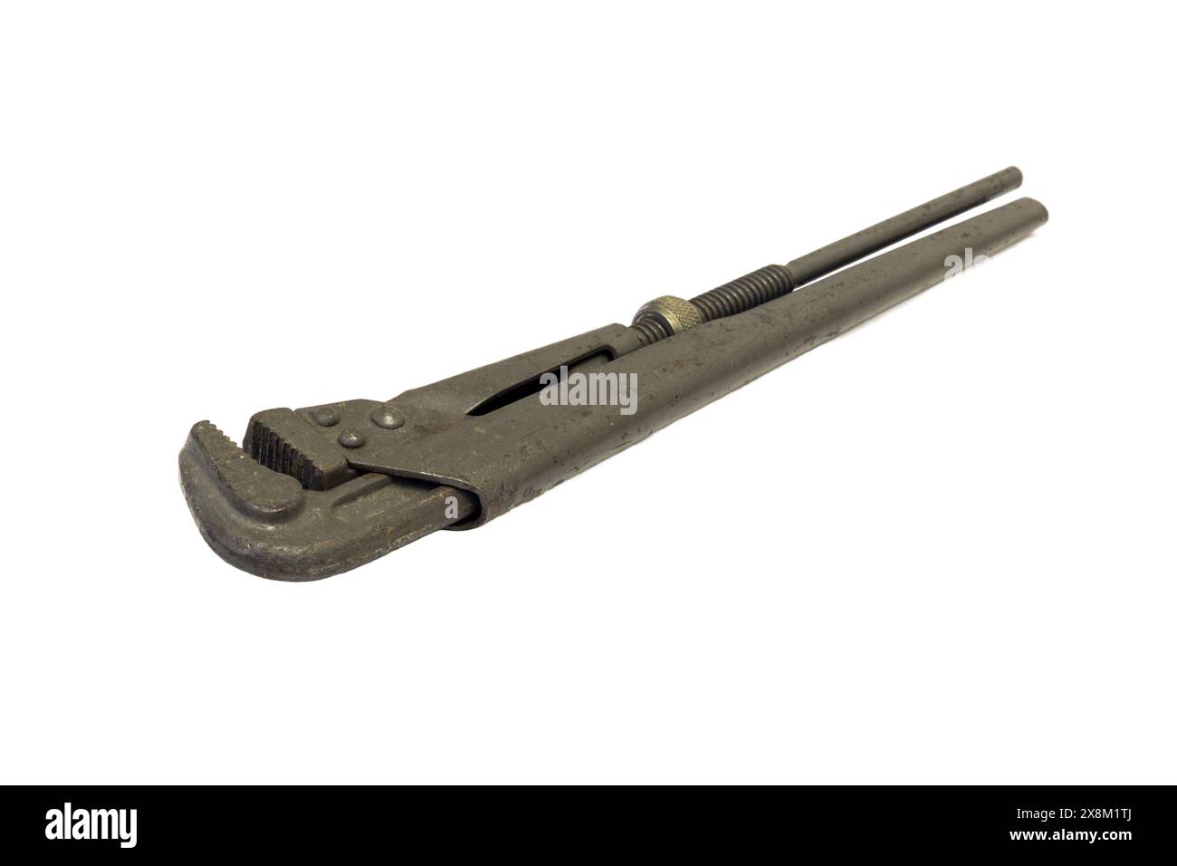 Adjustable wrench isolated on white background Stock Photo - Alamy