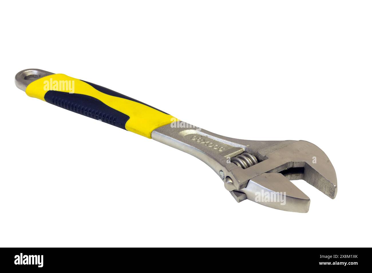 Adjustable wrench isolated on white background Stock Photo - Alamy