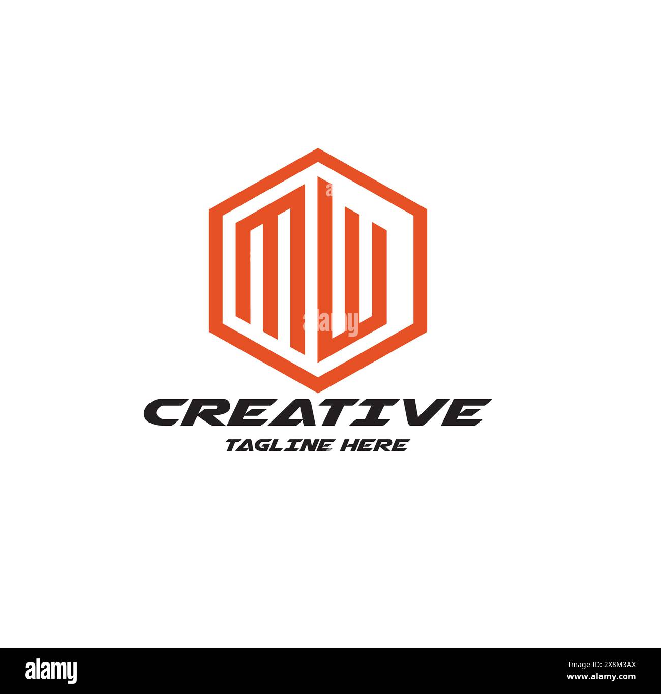 mw luxury logos mw letter Stock Vector