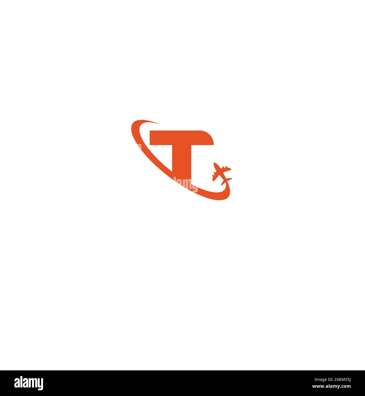 travel logo illustration initial t color design vector template Stock Vector