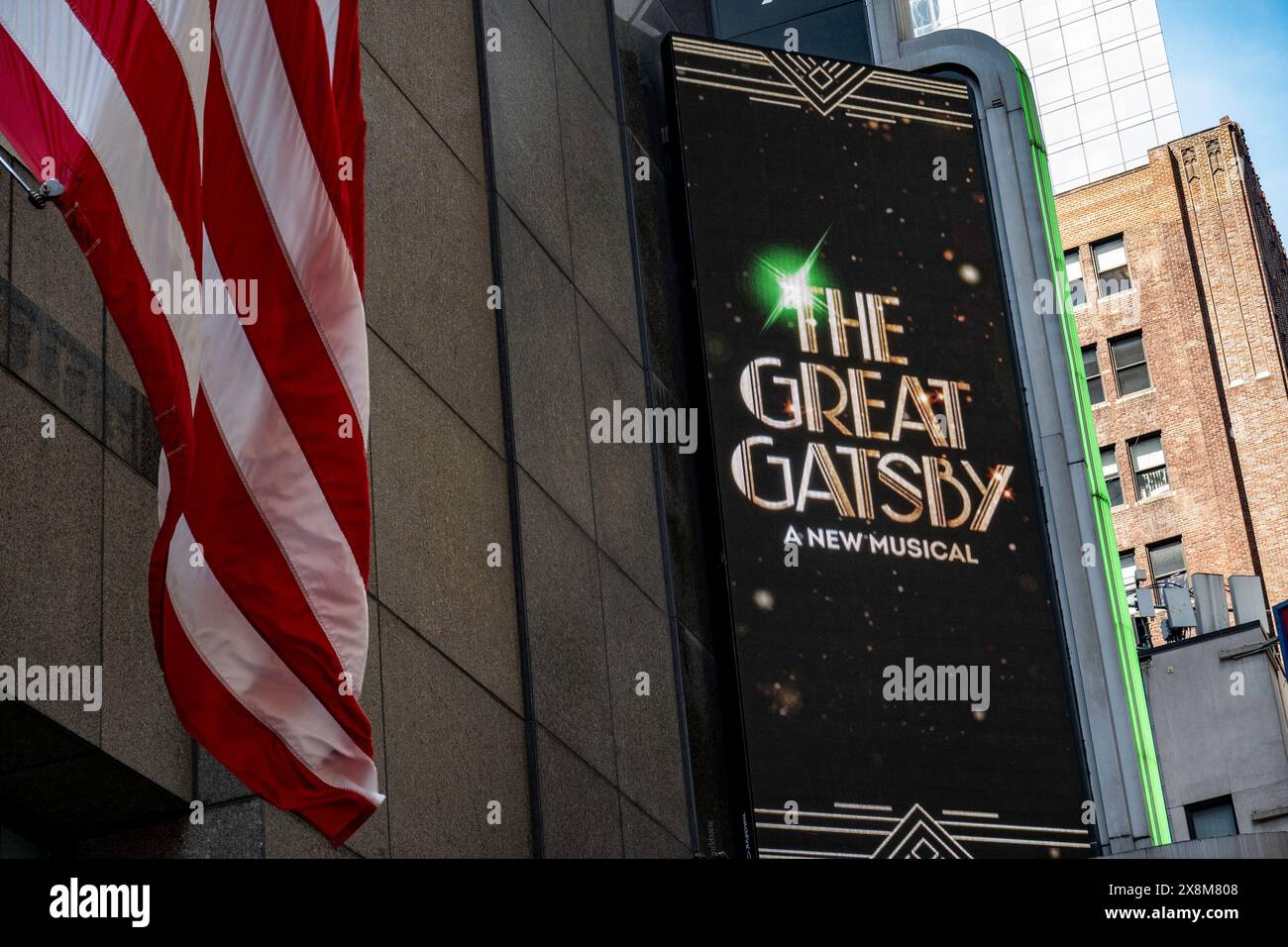 'The Great Gatsby' Marquee at the Broadway Theatre, New York City, USA  2024 Stock Photo