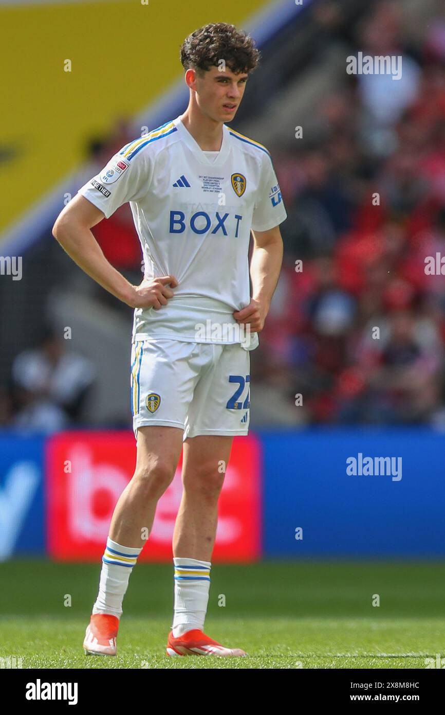 Archie Gray of Leeds United during the Sky Bet Championship Play-Off ...