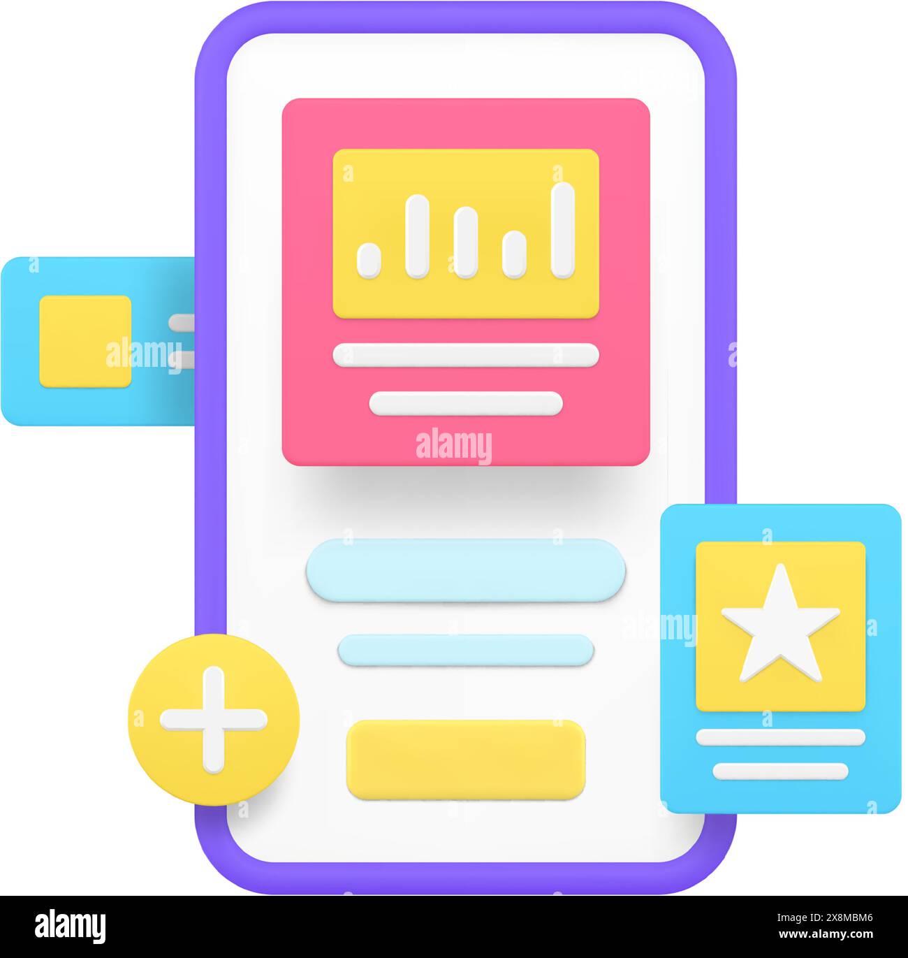 Data analyzing smartphone application business account management 3d ...