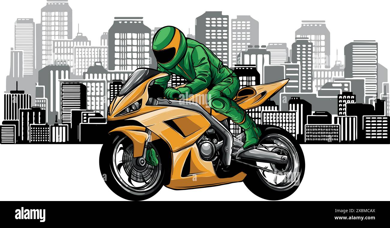 Two man riding motorcycle Stock Vector Images - Alamy