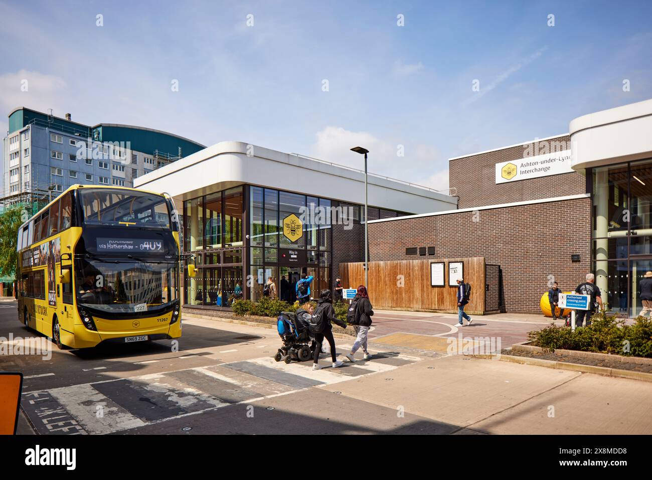 Tameside Gtr Manchester Ashton-under-Lyne Interchange bus station Stock Photo