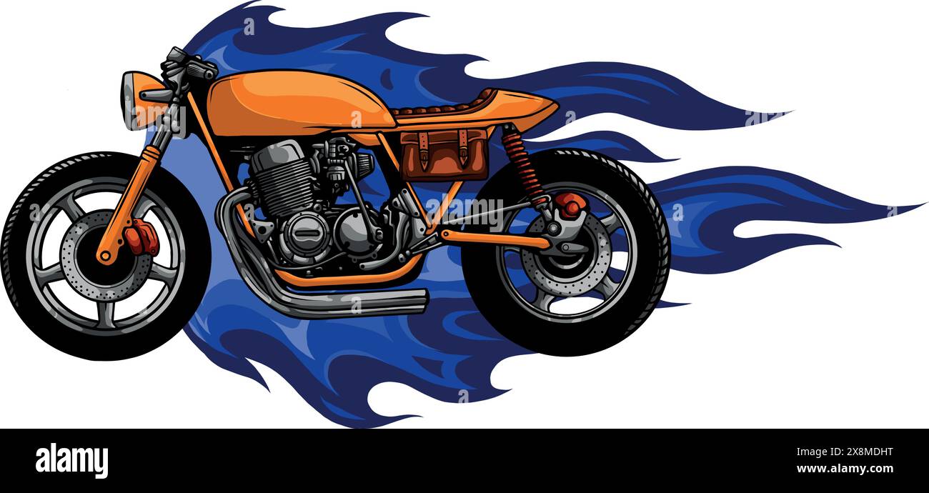 Cafe racer motor bike vector illustration design Stock Vector Image ...